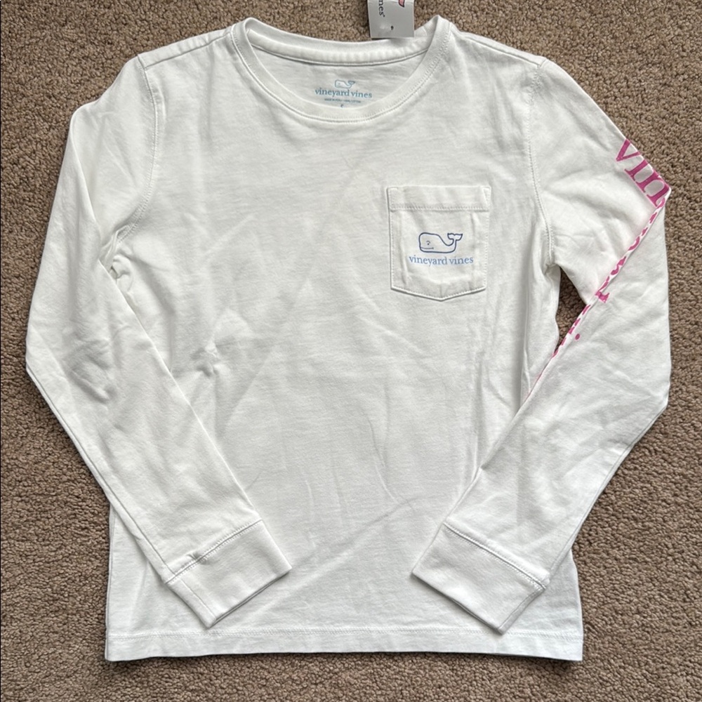 Vineyard Vines White Long Sleeve Tee Casual Comfort